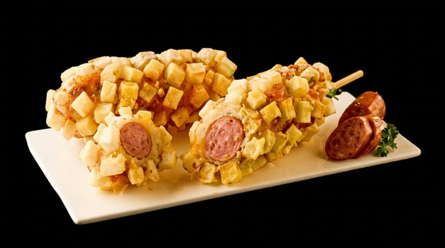 Crispy Potato Corndog.