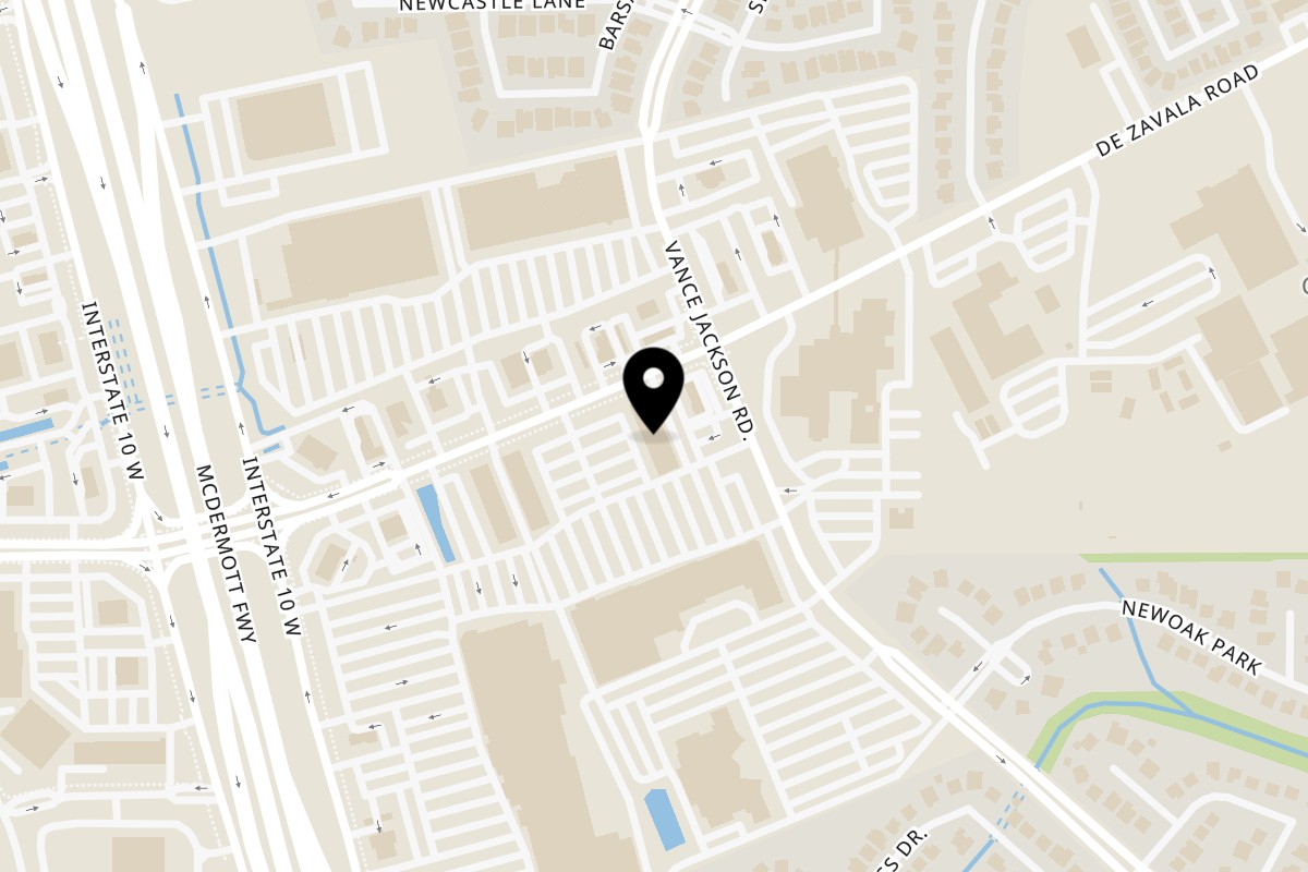Map showing the location of Mochinut San Antonio on 5222 De Zavala Rd #328 in San Antonio