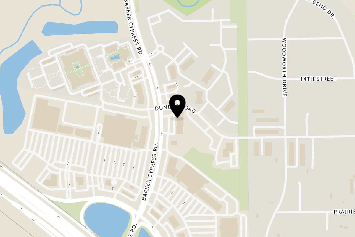 Map showing the location of Mochinut Cypress on 12344 Barker Cypress Rd Ste 140 in Cypress