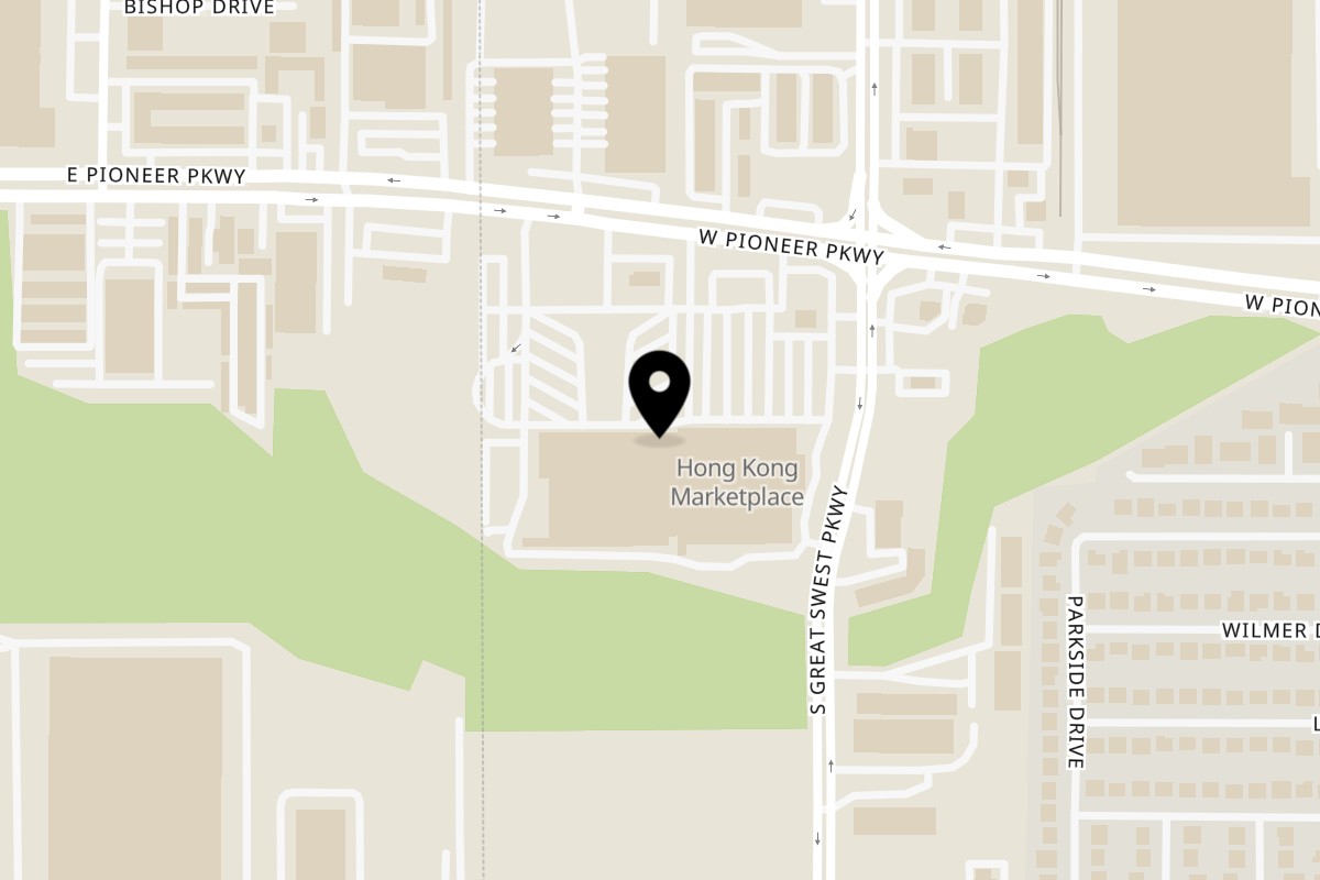 Map showing the location of Mochinut Grand Prairie on 2625 W Pioneer Pkwy #209 in Grand Prairie