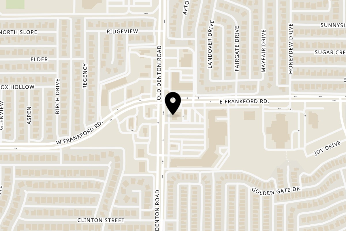 Map showing the location of Mochinut Carrollton on 3052 Old Denton Rd Apt 104 in Carrollton