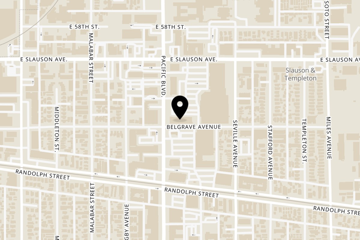 Map showing the location of Mochinut Huntington Park on 5938 Pacific Blvd in Huntington Park
